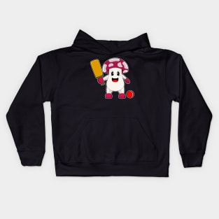 Mushroom Cricket Cricket bat Kids Hoodie